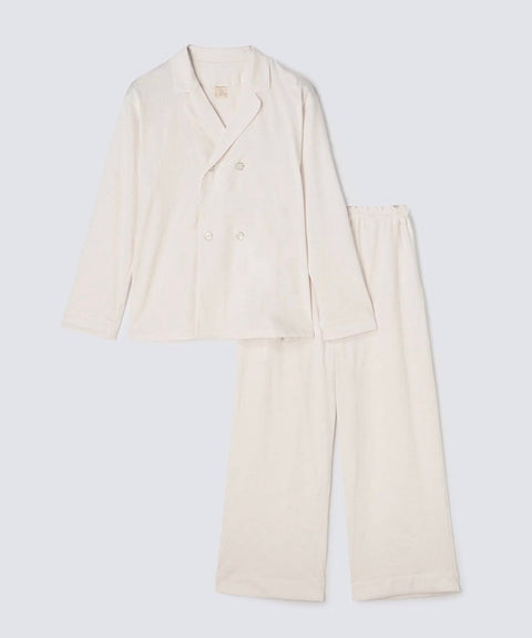 【SET-UP】Royal Organic Cotton Double Button Pajamas Off-White