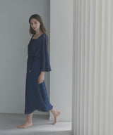 Russell Mesh Gown Dress Navy