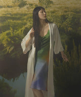 Silk Gown Pearl White