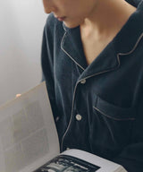 【SET-UP】Cotton Pajamas Charcoal Gray