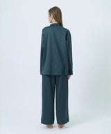 【SET-UP】Silky Cotton Pajamas Turquoise
