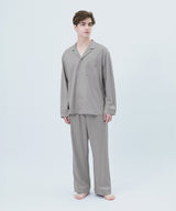 【SET-UP】Silky Cotton Pajamas Gray