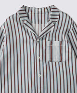 【SET-UP】Striped Silk Pajamas Narrow