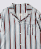 【Tops】Striped Silk Pajamas Wide