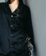 【Tops】Silk Pajamas Midnight Black
