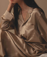 【Bottoms】Silk pajama Pink-beige
