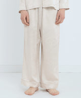 【Bottoms】Silk Jacquard Pajamas Water Pattern Pearl White
