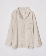 【Tops】Silk Jacquard Pajamas Water Pattern Pearl White