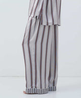 【Bottoms】Striped Silk Pajamas Wide