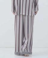 【Bottoms】Striped Silk Pajamas Wide