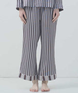 【Bottoms】Striped Silk Pajamas Narrow