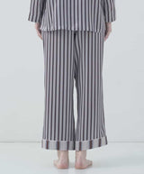 【Bottoms】Striped Silk Pajamas Narrow