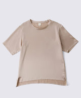 Silk Satin Pullover Pink Beige