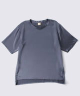 Silk Satin Pullover Charcoal Gray
