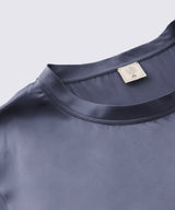 Silk Satin Pullover Charcoal Gray
