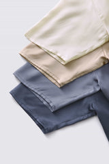 【SET-UP】Silk Satin Pullover & Bottoms Charcoal Gray