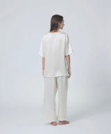 Silk Satin Pullover Pearl White