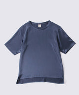 Silk Satin Pullover Elegant Navy