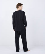 Silky Touch Long Sleeve & Long Pants Set Black
