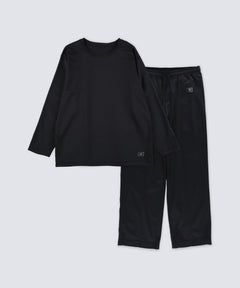 Silky Touch Long Sleeve & Long Pants Set Black