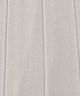 Silk Blend Rib Knit Dress Ecru