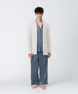 【Men's】Silk Blend Robe Knit Cardigan Ecru
