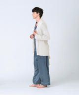 【Men's】Silk Blend Robe Knit Cardigan Ecru