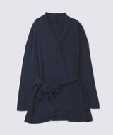 【Men's】Silk Blend Robe Knit Cardigan Navy