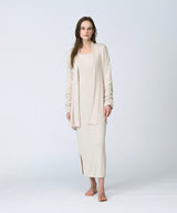 【Women's】Silk Blend Robe Knit Cardigan Ecru
