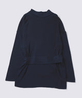 【Women's】Silk Blend Robe Knit Cardigan Navy