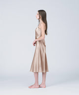Silk Dress Pink Beige