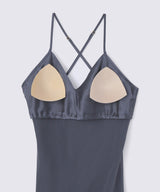 Silk Dress Charcoal Gray