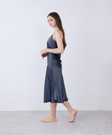 Silk Dress Charcoal Gray