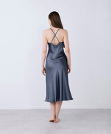 Silk Dress Charcoal Gray