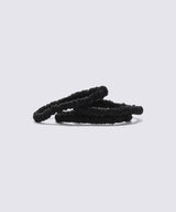 Silk Hair Tie Set of 3 : Black