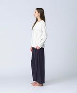 【Women's】Silk Cotton Long Sleeve T-Shirt White