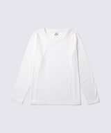 【Women's】Silk Cotton Long Sleeve T-Shirt White