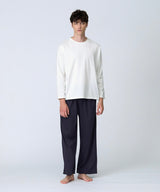 【Men's】Silk Cotton Long Sleeve T-Shirt White