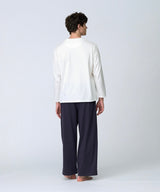 【Men's】Silk Cotton Long Sleeve T-Shirt White