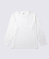 【Men's】Silk Cotton Long Sleeve T-Shirt White