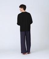 【Men's】Silk Cotton Long Sleeve T-Shirt Black
