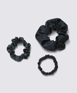 Silk Scrunchie Set of 3 : Elegant Navy