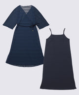 Russell Mesh Gown Dress Navy