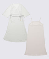 Russell Mesh Gown Dress Light Gray