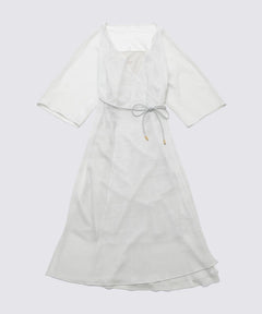 Russell Mesh Gown Dress Light Gray