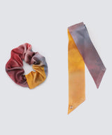 Water Color Silk Ribbon Chou Chou 2WAY Type Evening Glow - Foo Tokyo