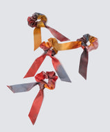 Water Color Silk Ribbon Chou Chou 2WAY Type Evening Glow - Foo Tokyo