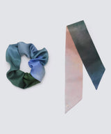 Water Color Silk Ribbon Chou Chou 2WAY Type Misty Lake - Foo Tokyo