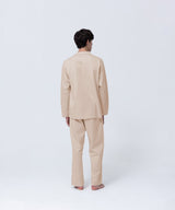 【SET-UP】Silky Cotton Pajamas Champagne Beige