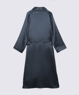 Silk Long Gown Elegant Navy